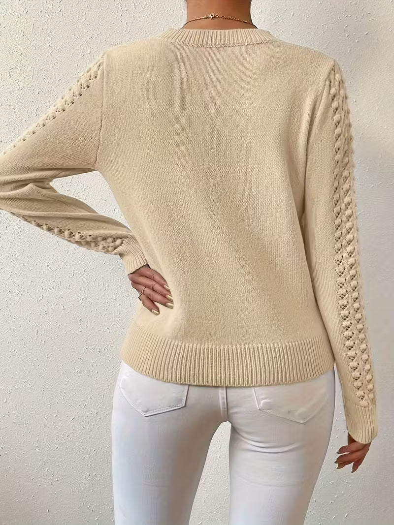 Shannen - Maglione Lavorato a Maglia a Maniche Lunghe