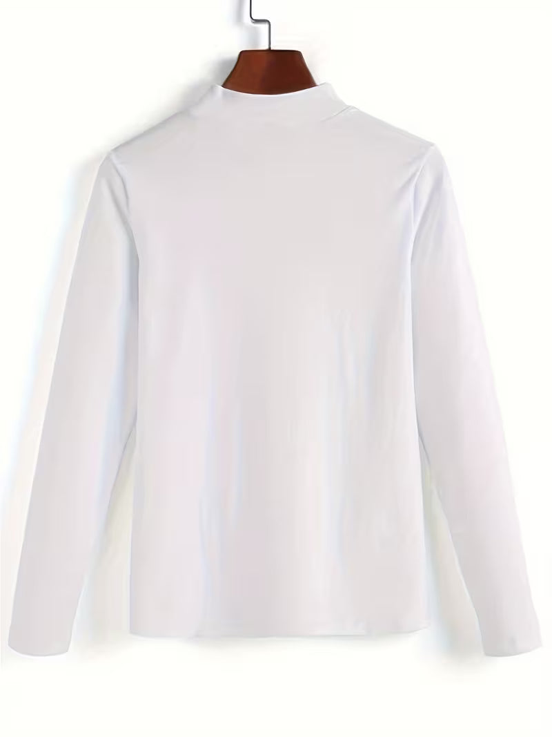Serija - Maglia a Maniche Lunghe Con Scollo in Pizzo