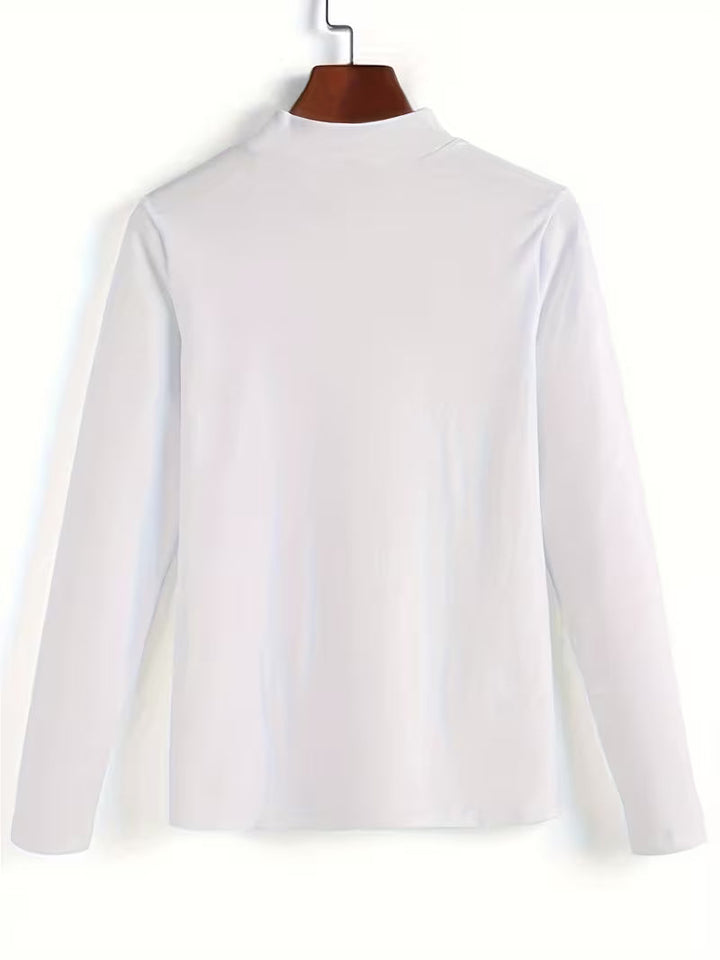 Serija - Maglia a Maniche Lunghe Con Scollo in Pizzo