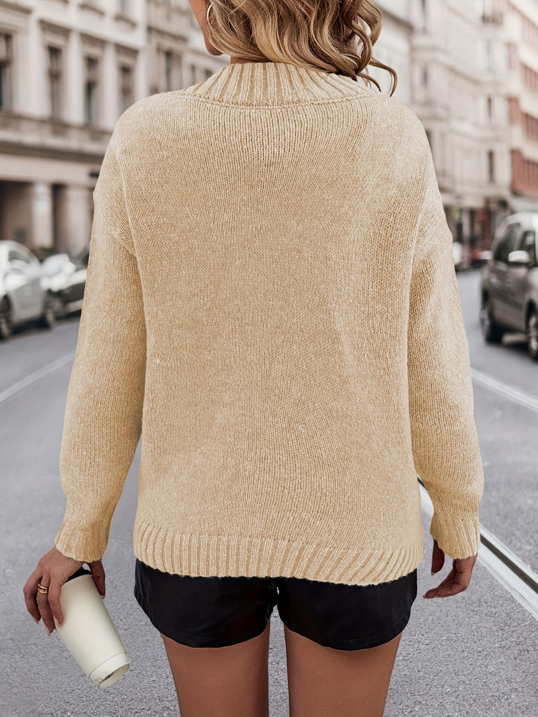 Chrystel - Maglione Con Motivo a Cuore e sScollo a V