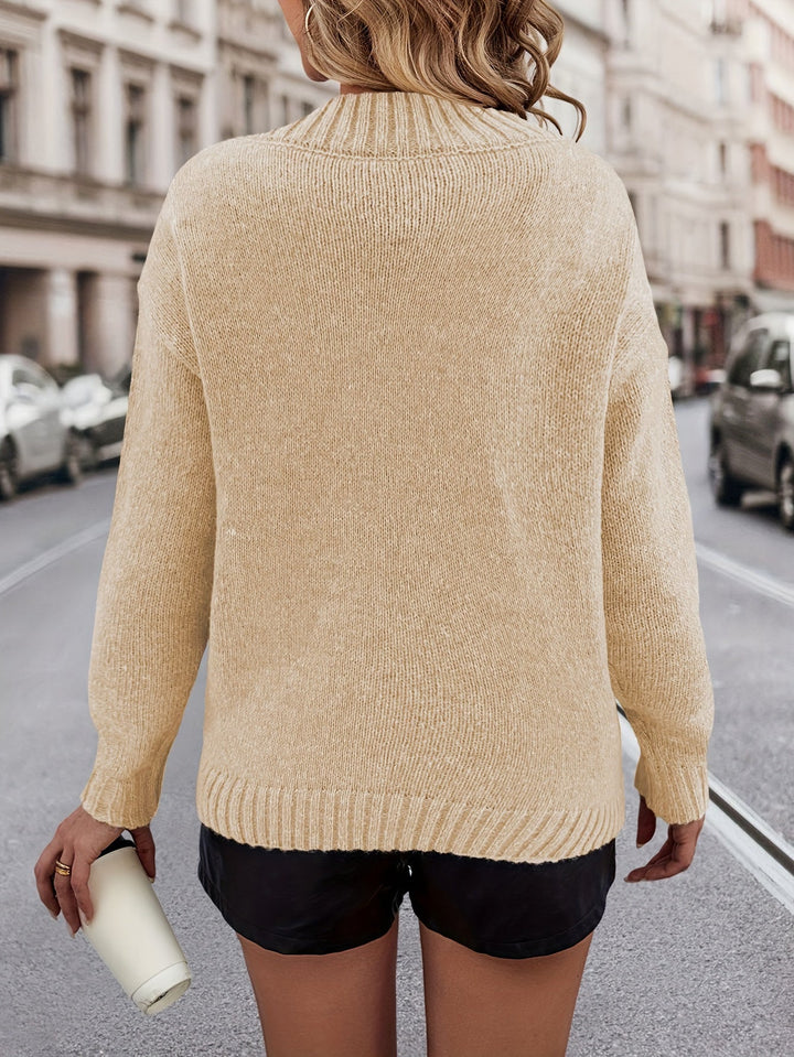 Chrystel - Maglione Con Motivo a Cuore e sScollo a V