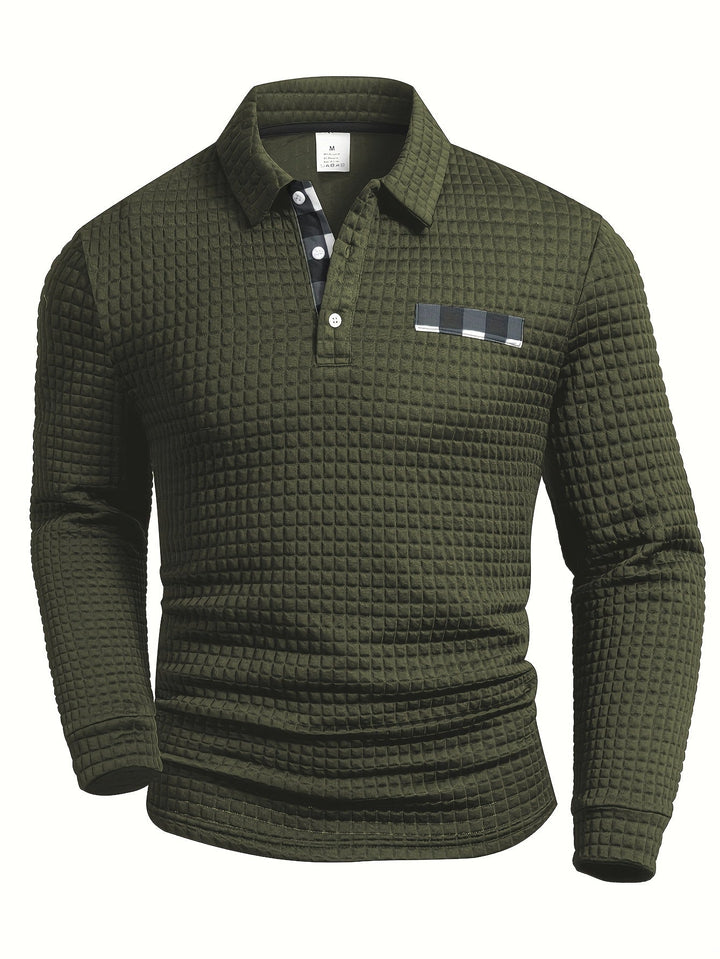 Juergen - Camicia Casual a Maniche Lunghe Con Bottoni