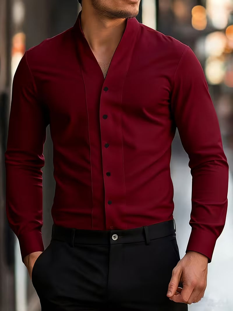 Abnar - Camicia a Maniche Lunghe Con Bottoni