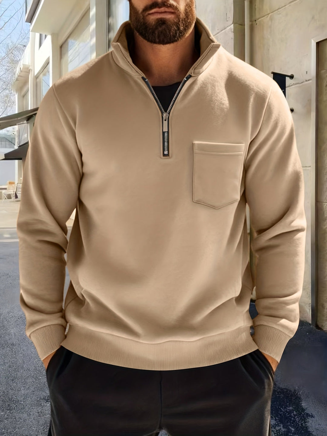 Nistor - Camicia A Maniche Lunghe Con Mezza Zip