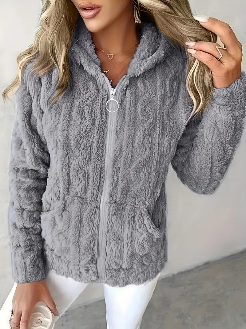 Ganka - Felpa Con Cappuccio e Zip a Maniche Lunghe