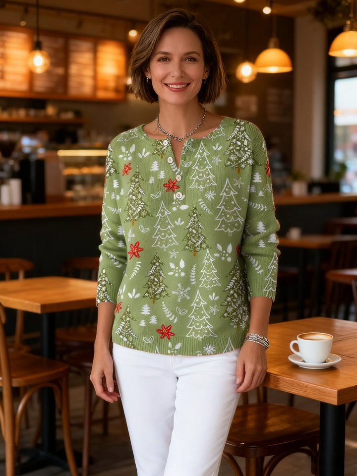 Nocchi - Maglione Natalizio Con Bottoni