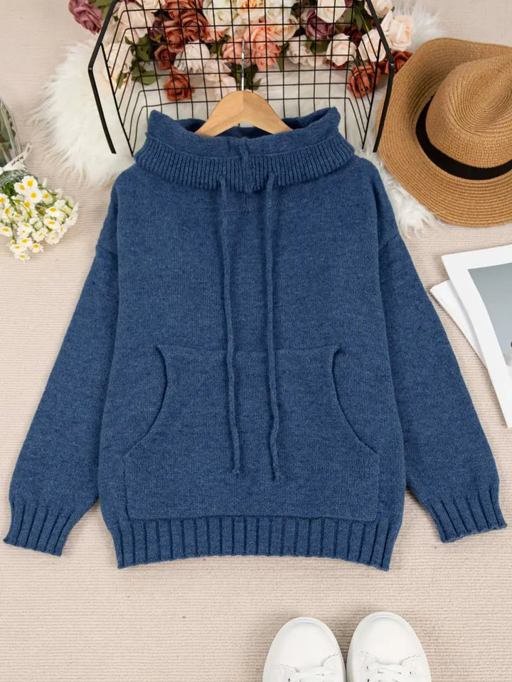 Natala - Maglione Lavorato a Maglia Con Tasca a Marsupio