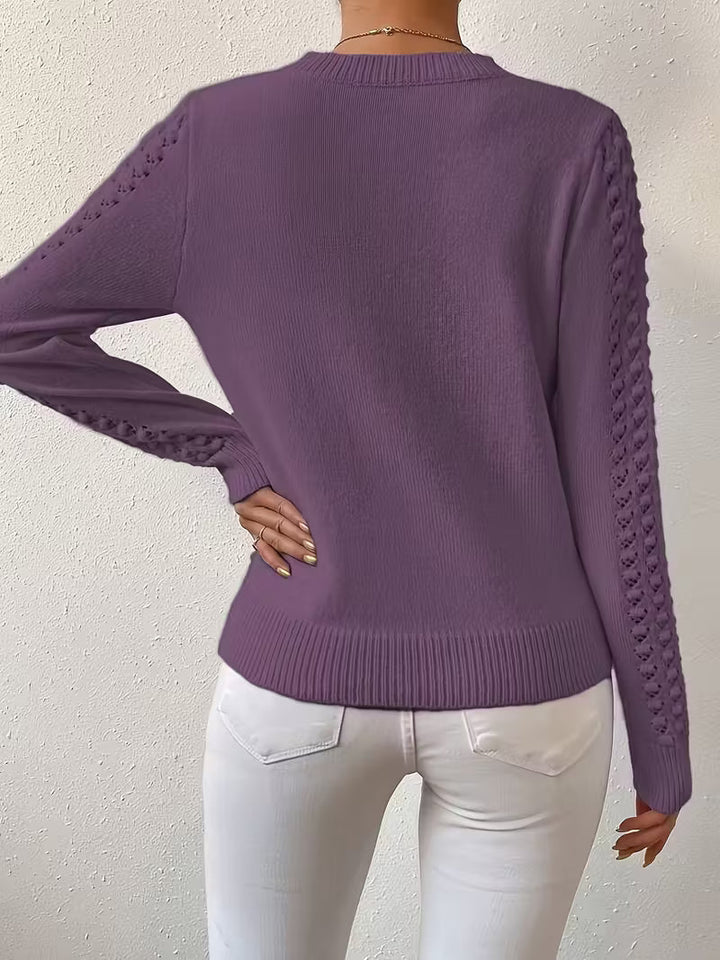 Shannen - Maglione Lavorato a Maglia a Maniche Lunghe