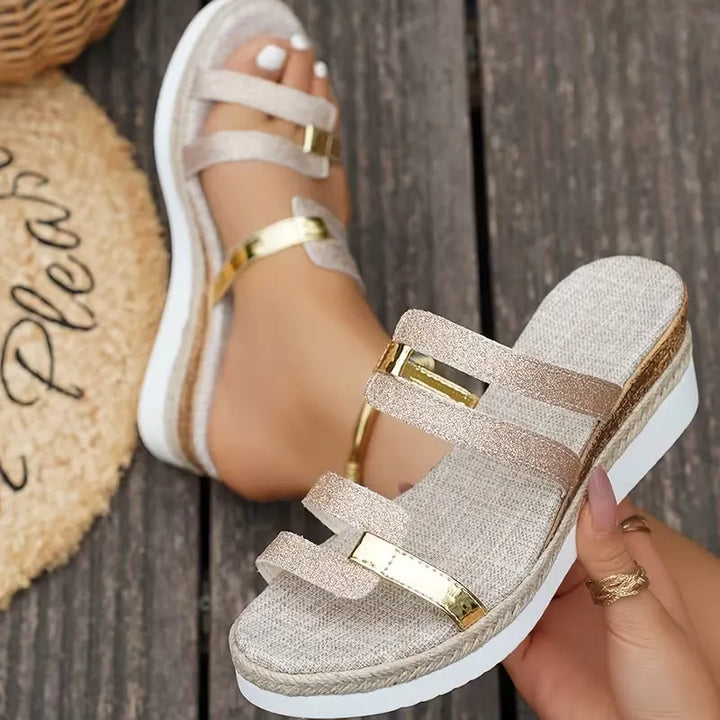 Gerrits - Sandali Con Plateau e Cinturini con Fibbia Sul Davanti