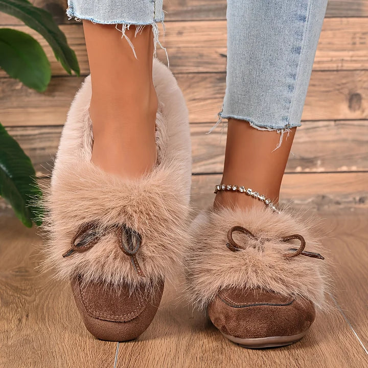 Kesmina - Comode Scarpe Antiscivolo in Pelliccia Sintetica