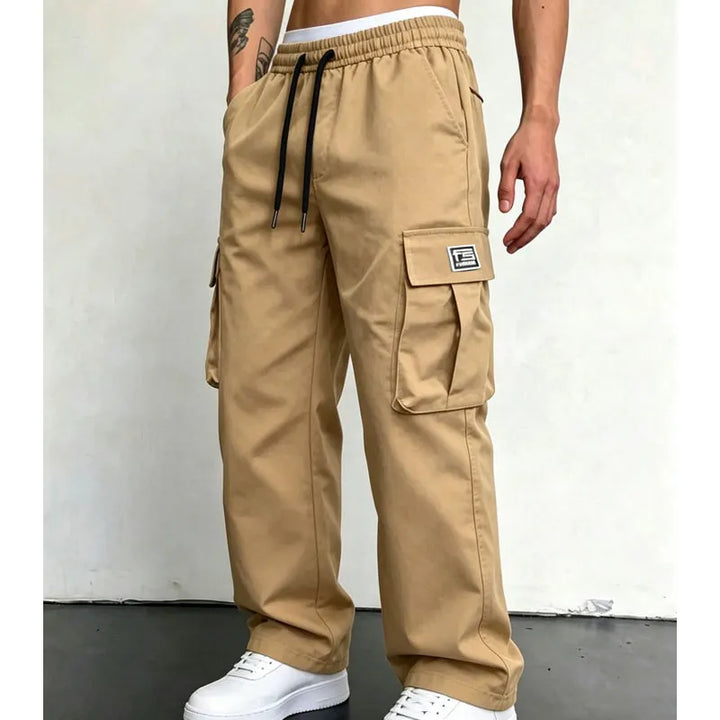Nesham - Pantaloni Cargo Con Coulisse in Vita e Tasche