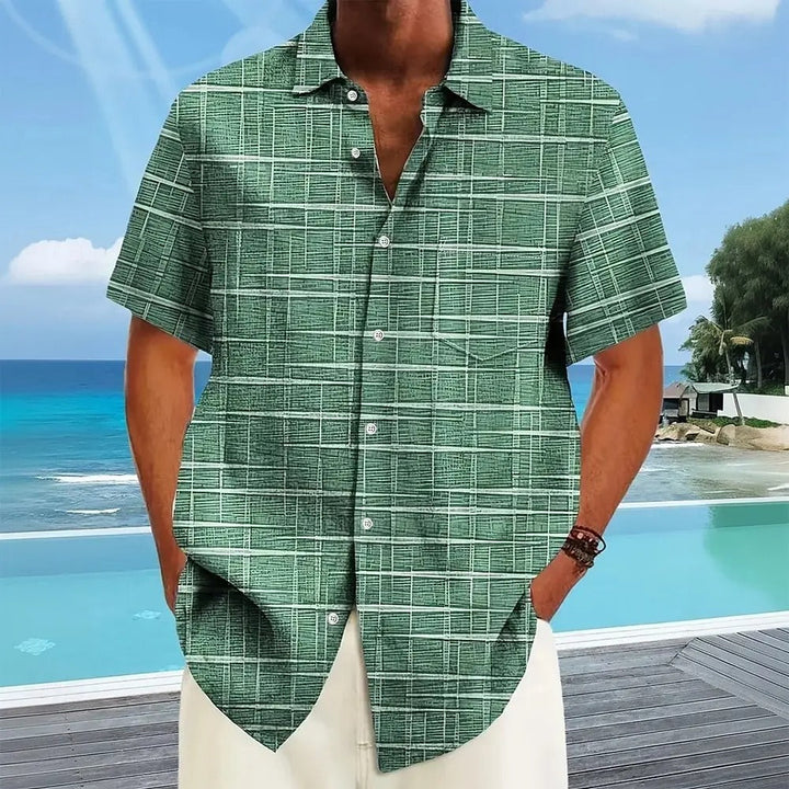 Haroyan - Camicia Elegante Con Motivo A Righe Scozzesi