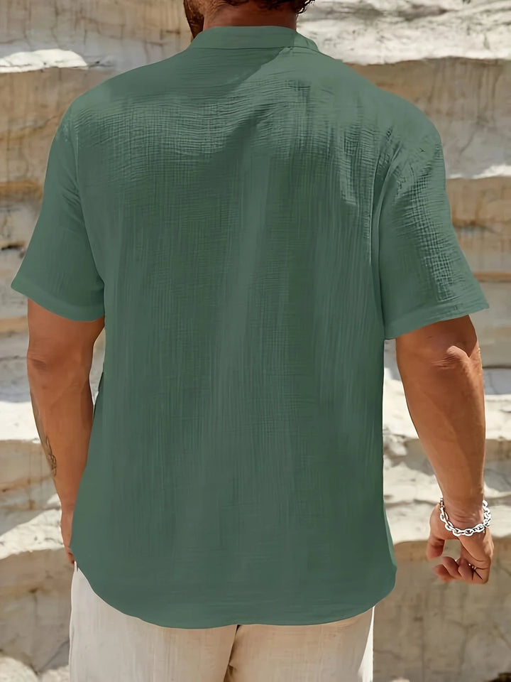 Sancho - Elegante Camicia Estiva Con Collo Alto