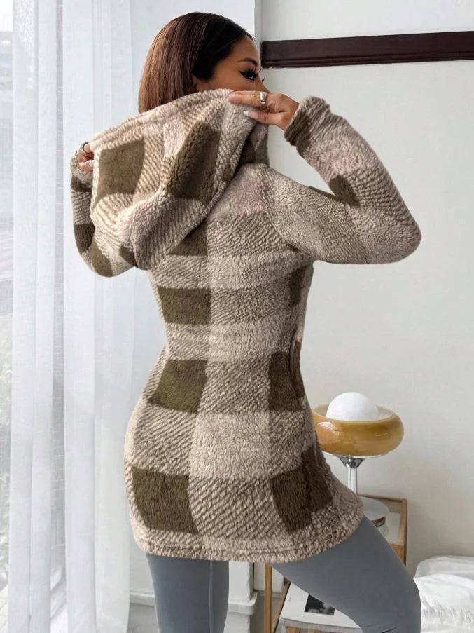 Tissaia - Elegante Giacca Con Cappuccio e Cerniera