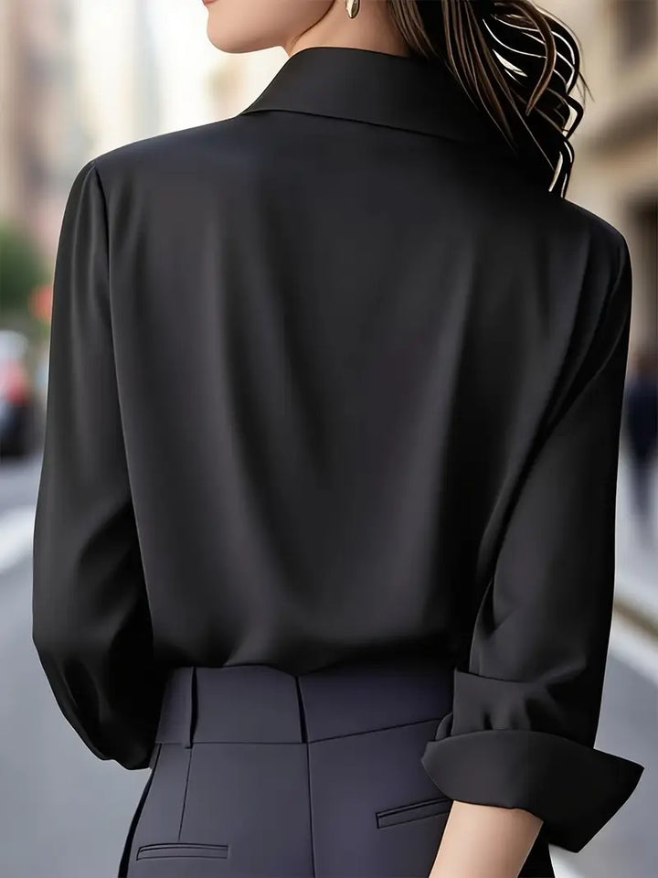 Amiliana - Elegante Camicia a Maniche Lunghe ConBottoni
