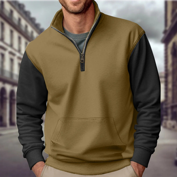 Tammo - Pullover Con Mezza Cerniera Senza Cappuccio