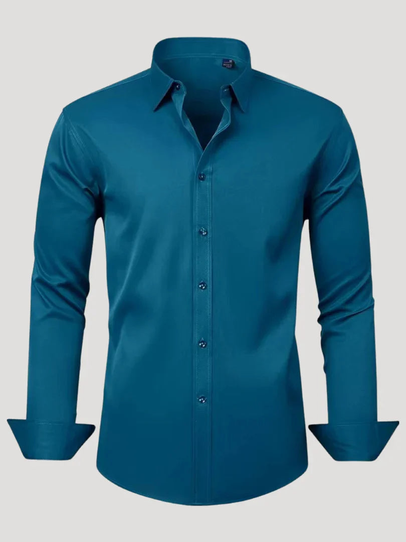 Bordon - Camicia Elasticizzata Non Stirabile Con Bottoni