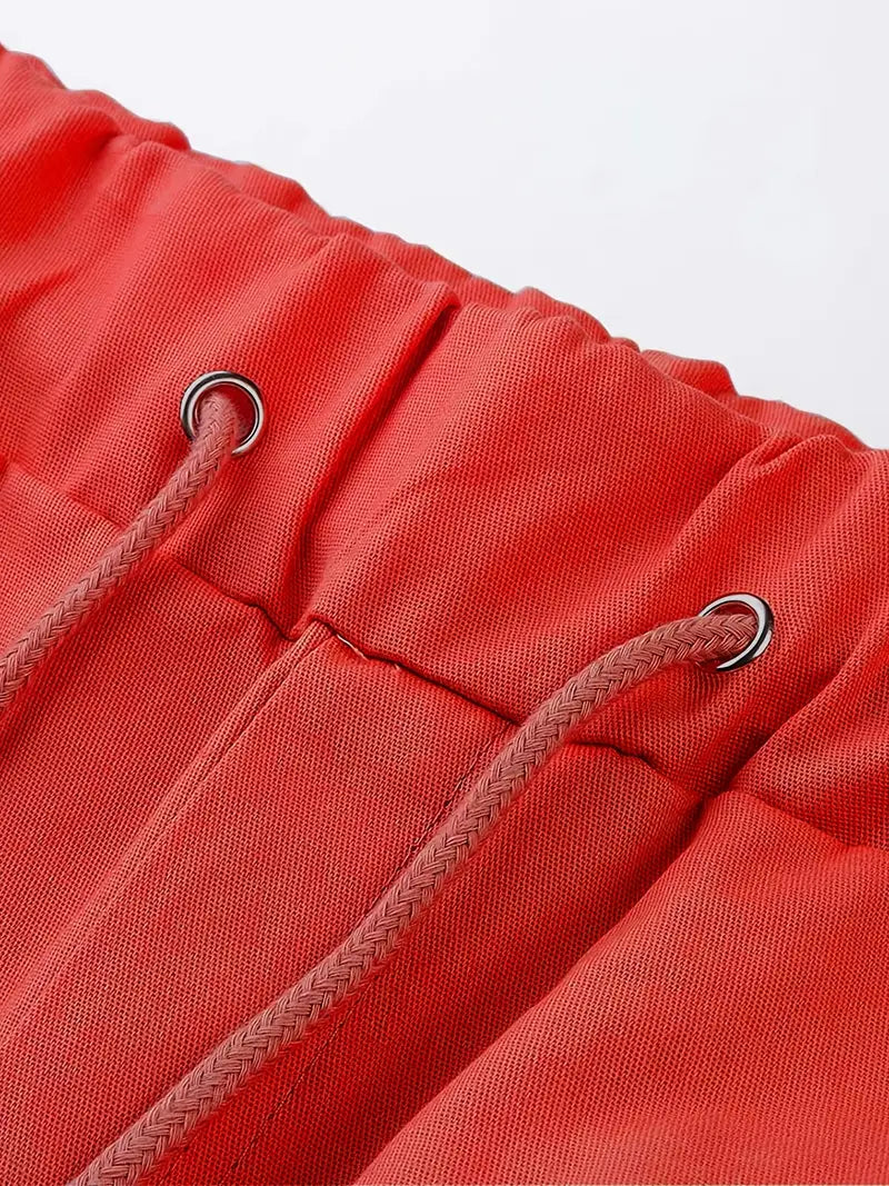 Jelte - Pantaloncini Cargo Casual Non Elasticizzati Con Coulisse