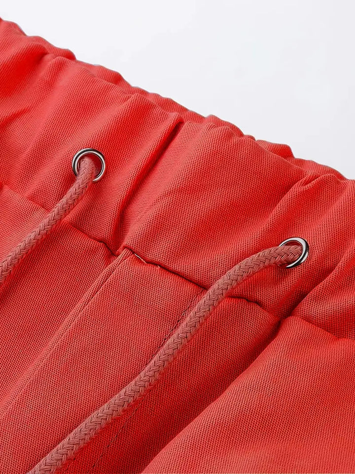 Jelte - Pantaloncini Cargo Casual Non Elasticizzati Con Coulisse