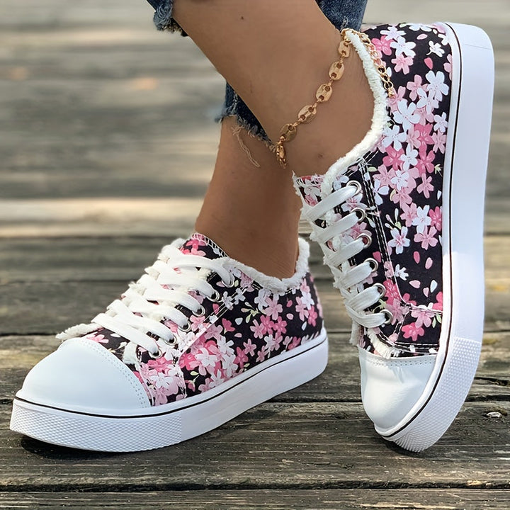 Bristy - Scarpe Stringate Con Stampa Floreale