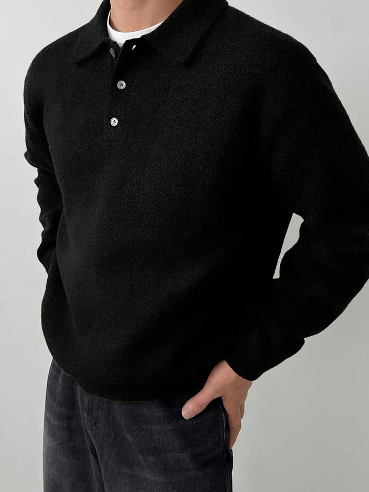 Eliran - Elegante Maglia a Maniche Lunghe Con Collo Alto