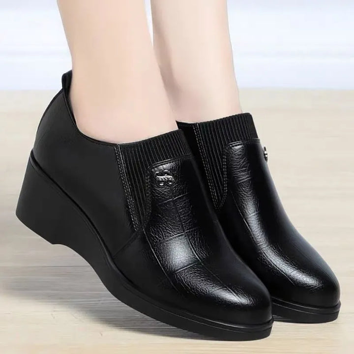 Cyntia - Scarpe Ortopediche Con Zeppa in Pelle