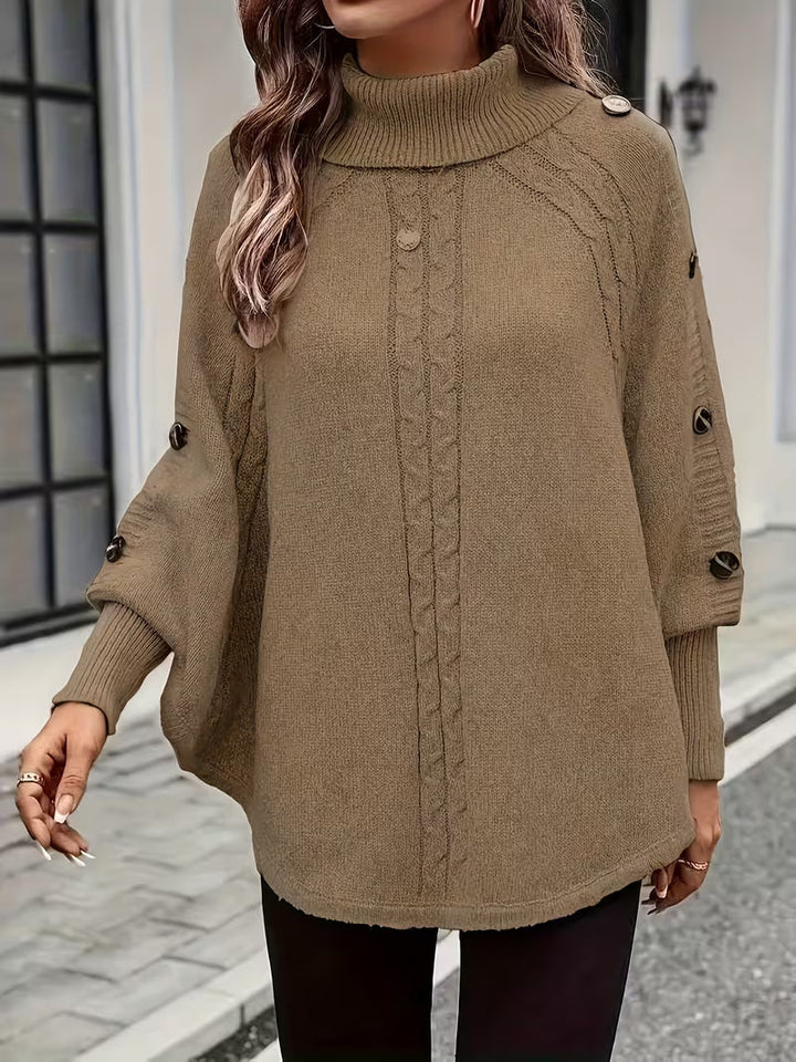 Lolana - Maglione a Collo Alto Con Stile Intrecciato