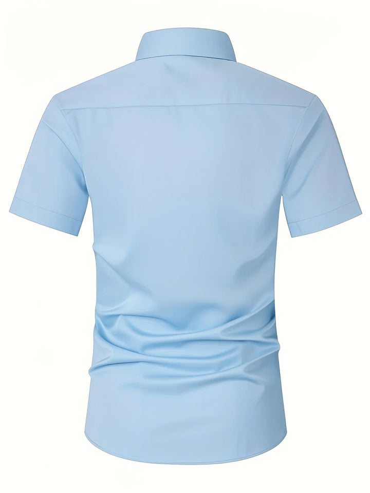 Ezra - Elegante Camicia Vestibilità Aderente Con Bottoni