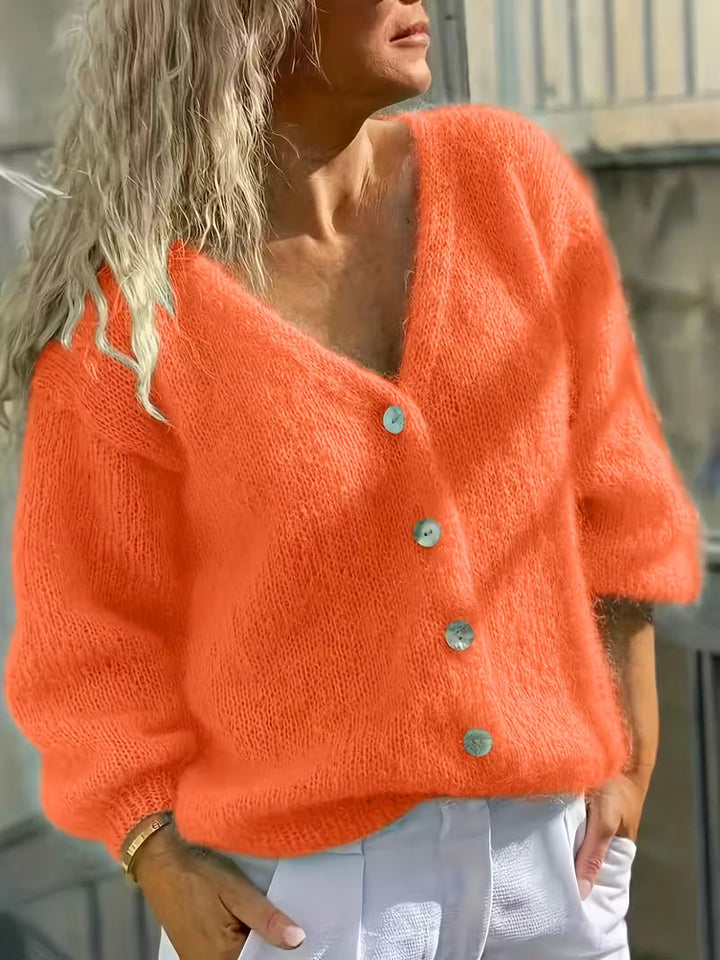 Hozanna - Maglione a Maniche Lunghe Con Bottoni