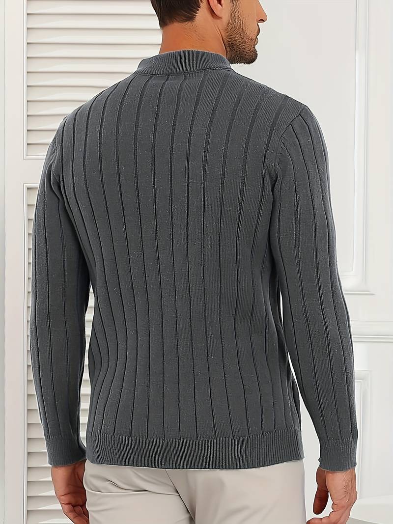 Yedidya - Maglione Casual a Maniche Lunghe Lavorato a Maglia