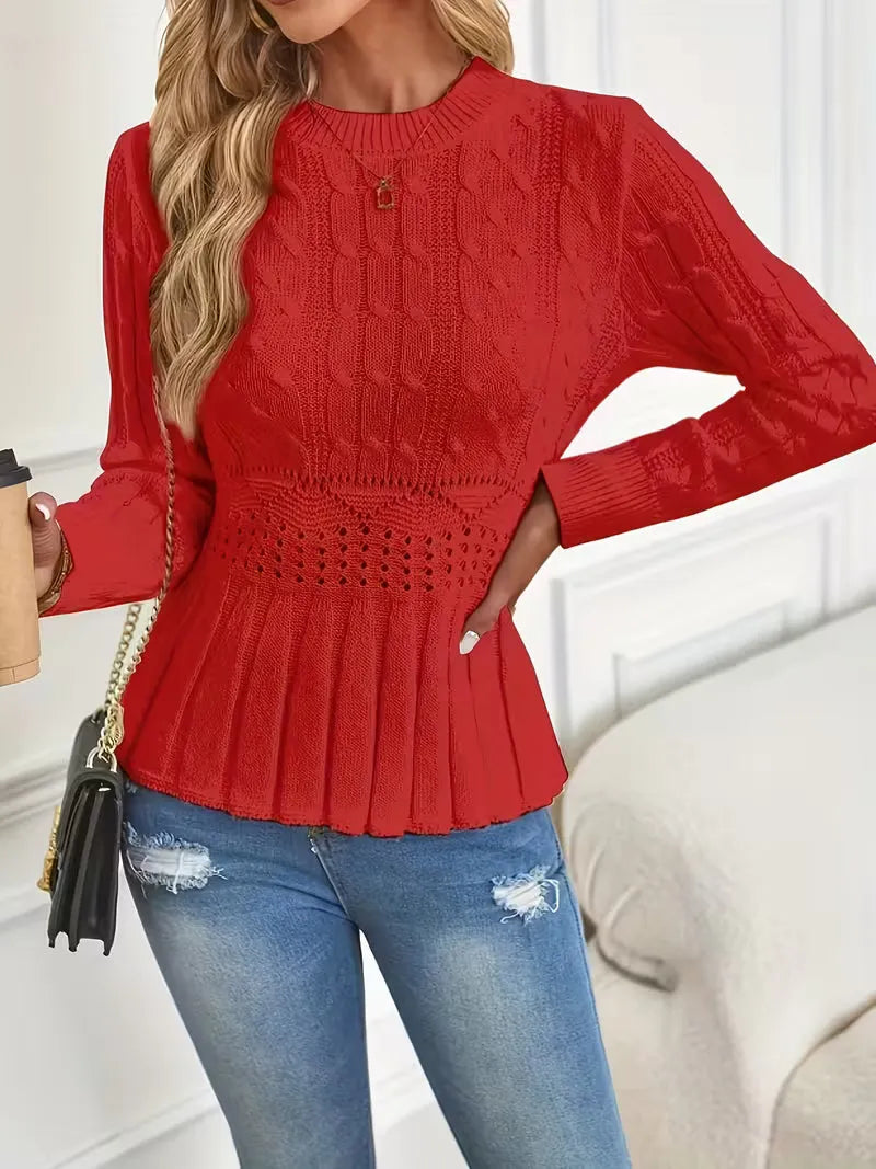 Bellie - Maglione a Girocollo Lavorato a Maglia Grossa