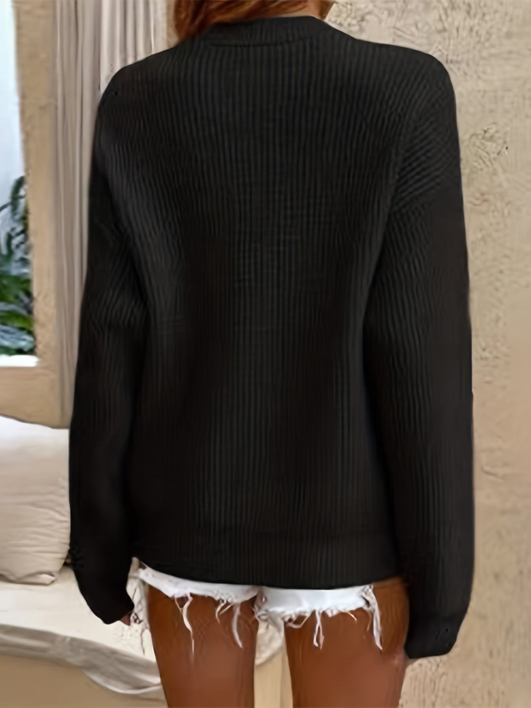Zeline - Maglione Con Bottoni e Maniche Lunghe