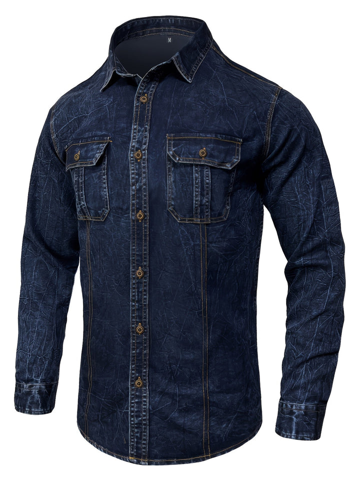 Dolvin - Camicia Casual a Maniche Lunghe Con Doppia Tasca