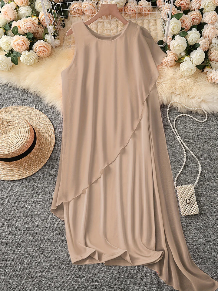Maren - Elegante Abito Midi Senza Maniche