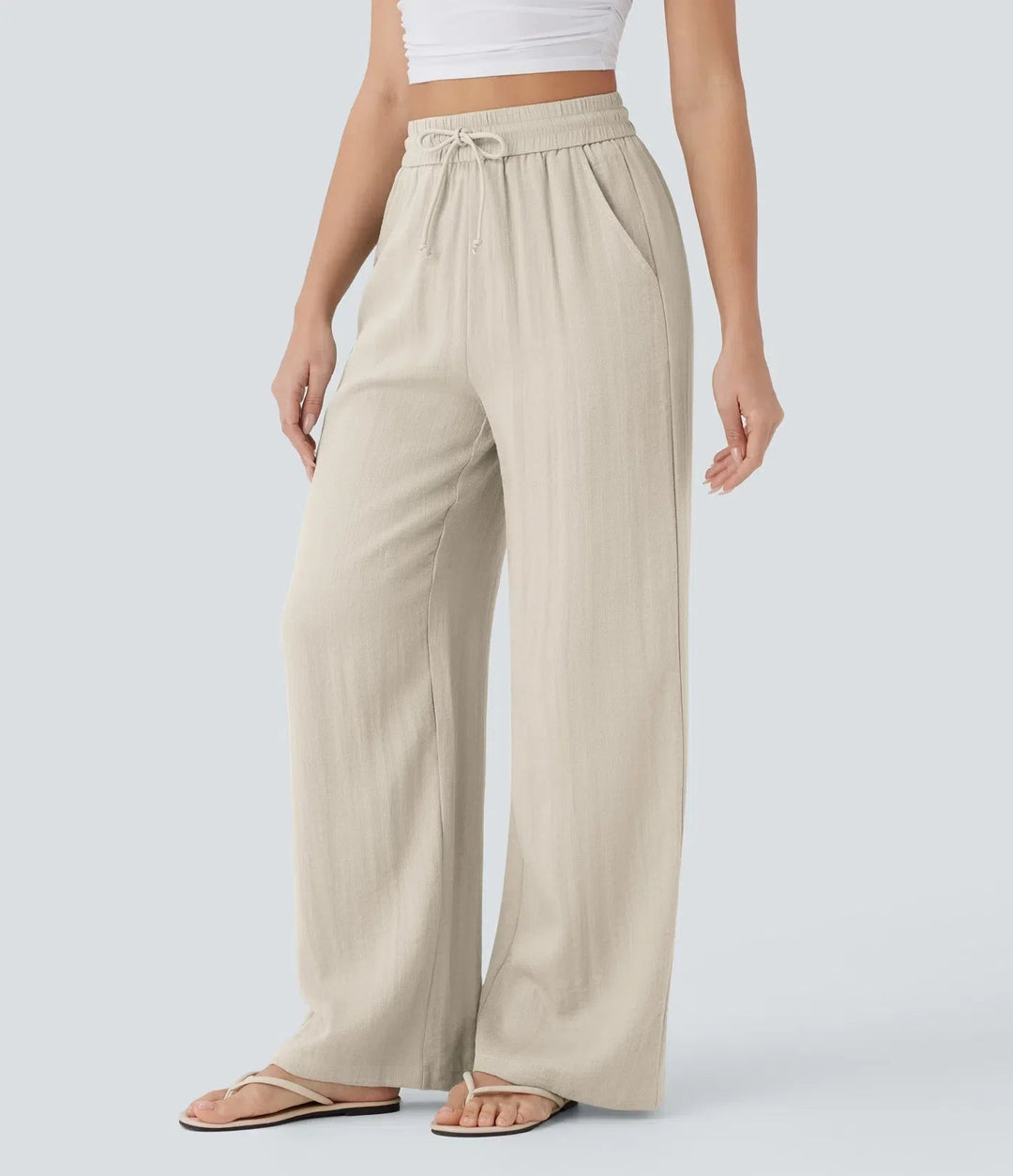 Zafeiria - Pantaloni Di Lino Eleganti