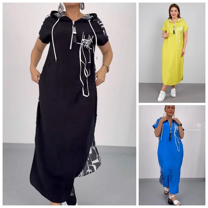 Filiz - Abito Lungo Ed Elegante Con Cappuccio