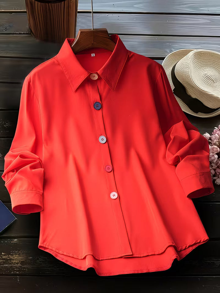 Fausta - Camicia Monopetto a Maniche Lunghe