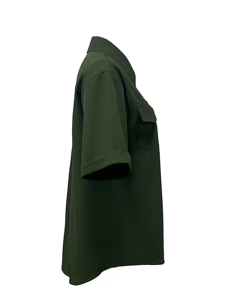 Ornilla - Camicia Ampia a Maniche Corte Con Taschino