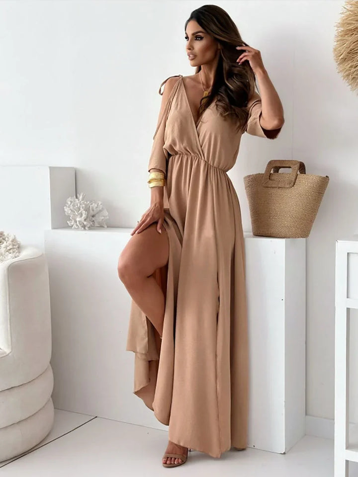 Lene - Abito Con Spalle Scoperte e Spacco