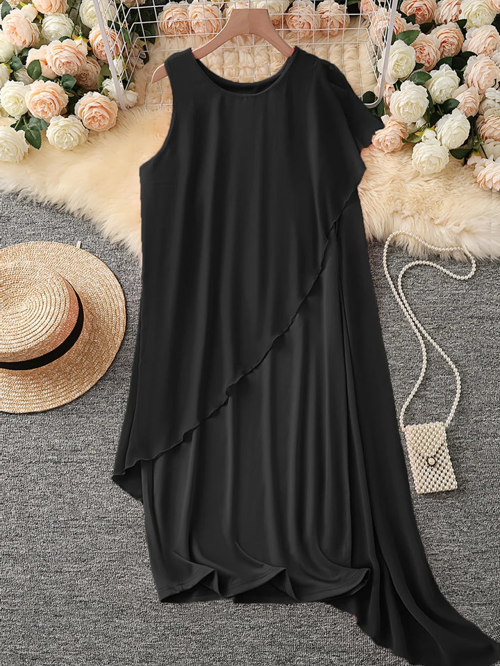 Maren - Elegante Abito Midi Senza Maniche
