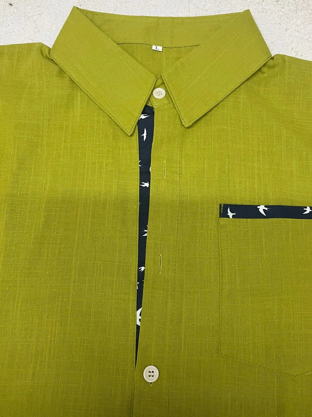 Trofim - Elegante Camicia Con Stampa Uccellino