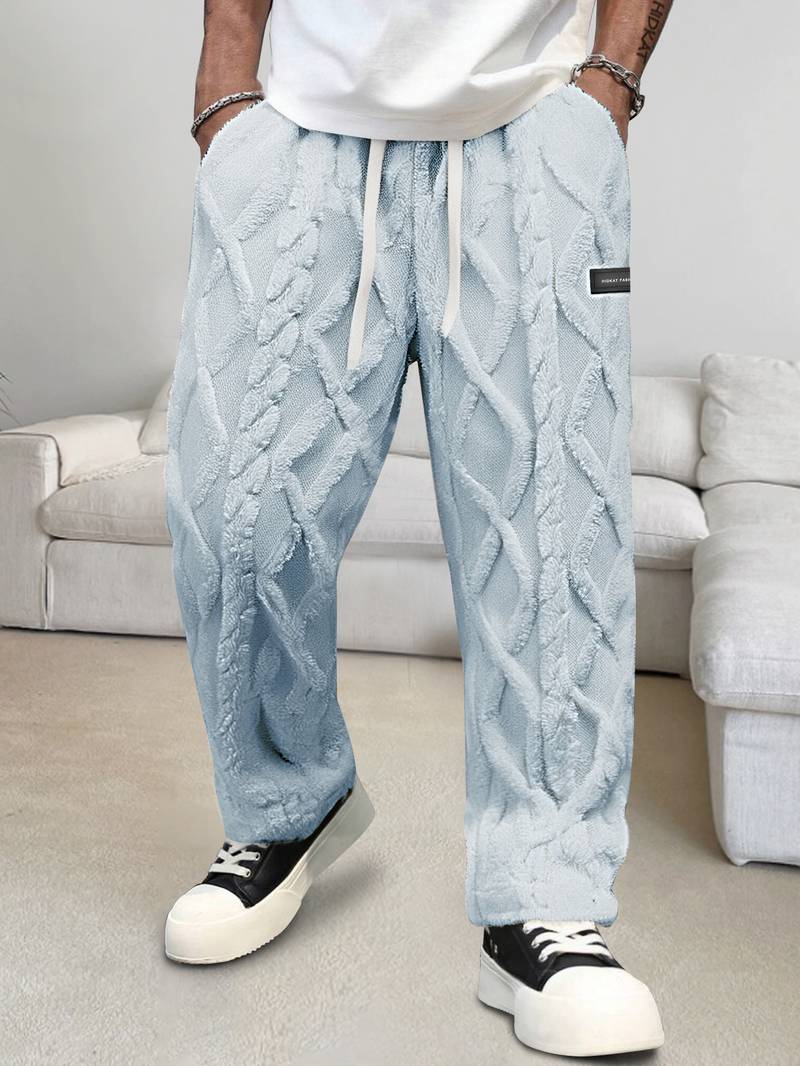 Zecharia - Pantaloni Con Motivo Geometrico e Vita Elasticizzata