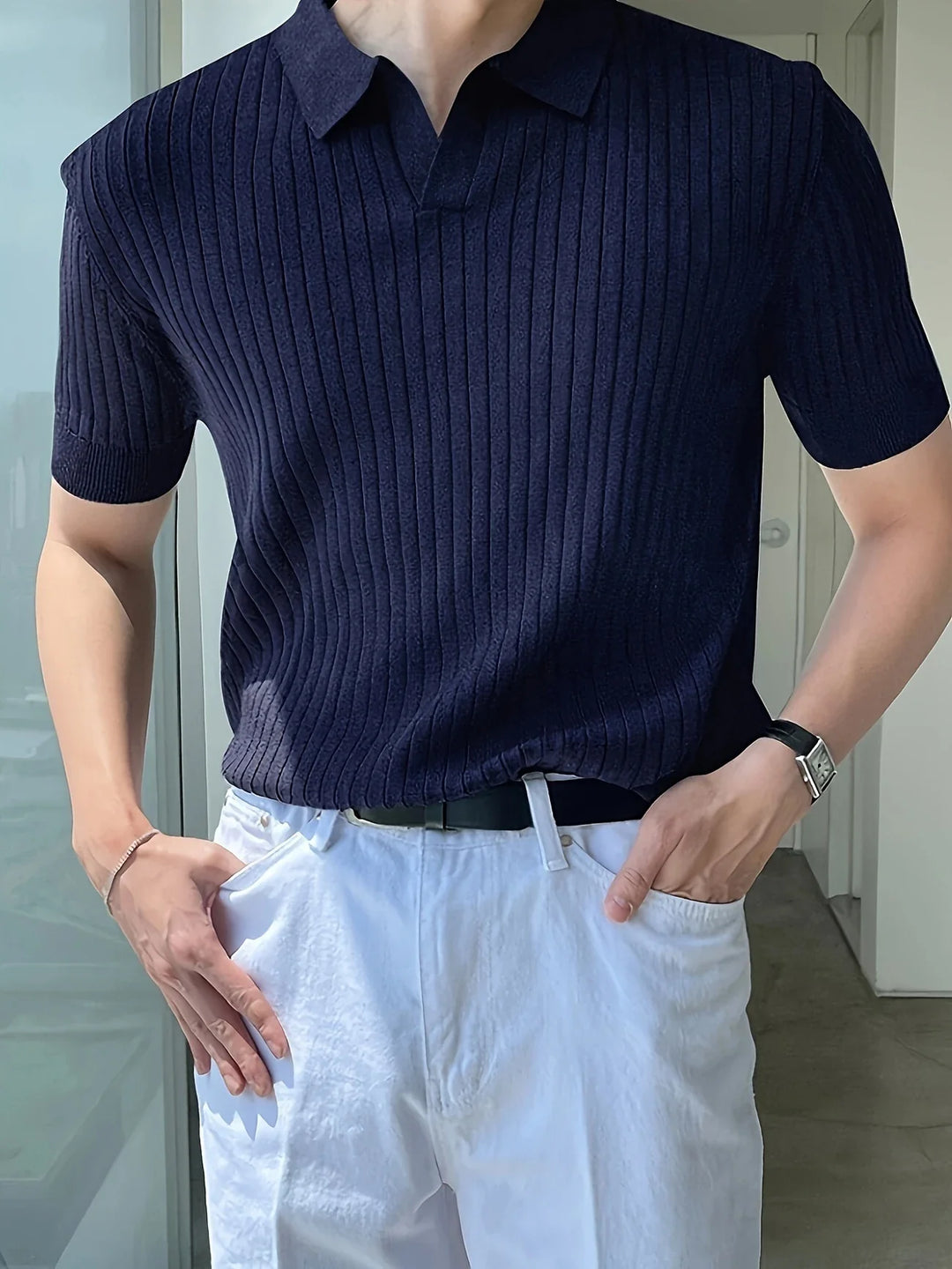 Avgustin - Polo Casual A Mniche Corte