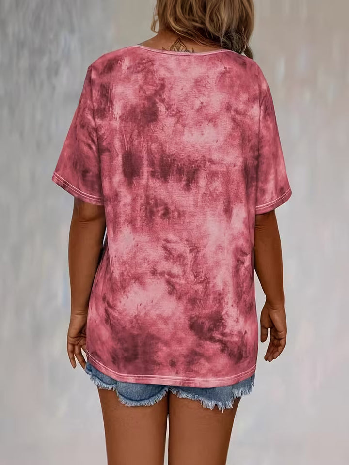 Beryl - T-Camicia a Maniche Corte con Stampa e Coulisse