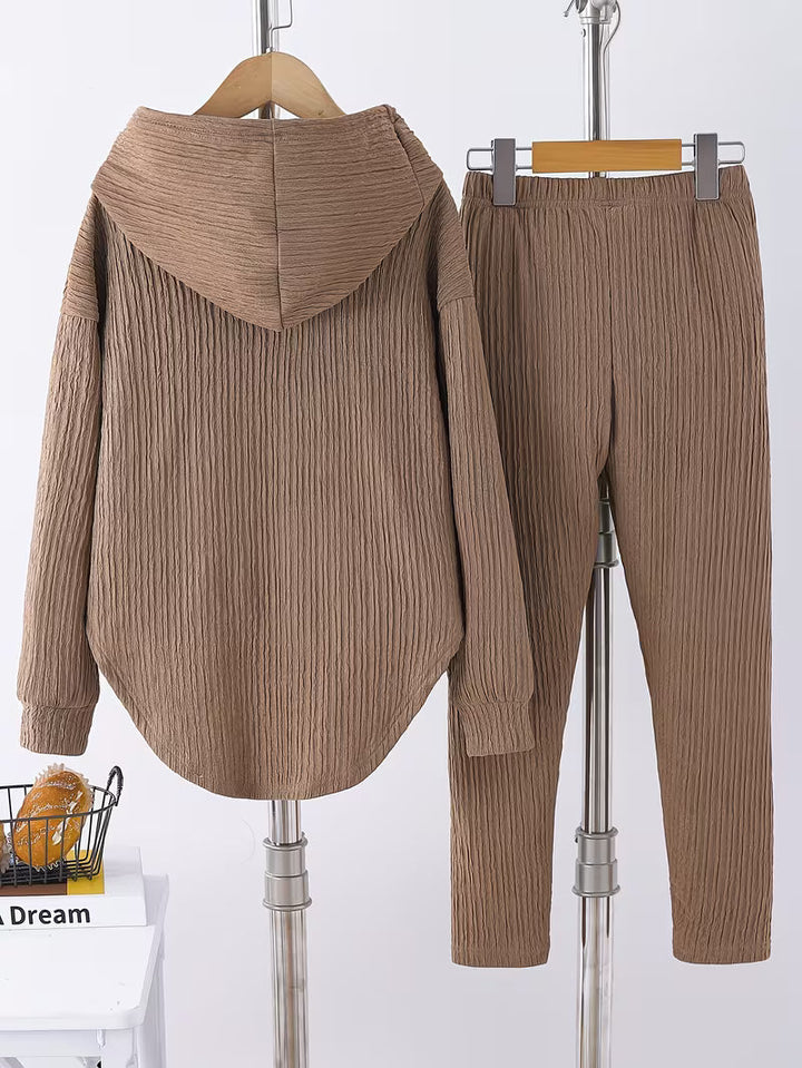 Berenika - Top Casuale Con Cappuccio e Leggings