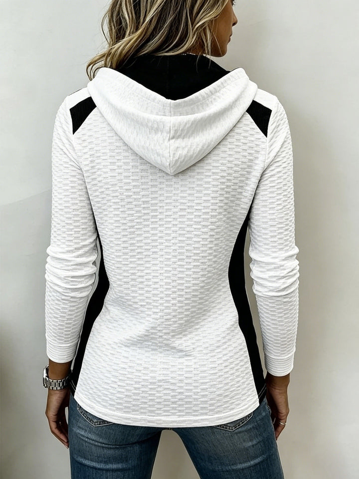 Karine - Felpa Casual a Maniche Lunghe Con Cappuccio
