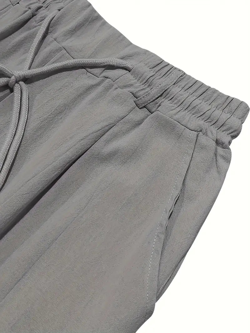 Nichols - Pantaloni Larghi In Lino Con Coulisse