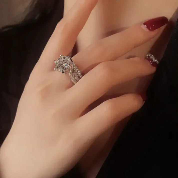Halyna - Anello Con Moissanite Super Flash Da 3 Carati