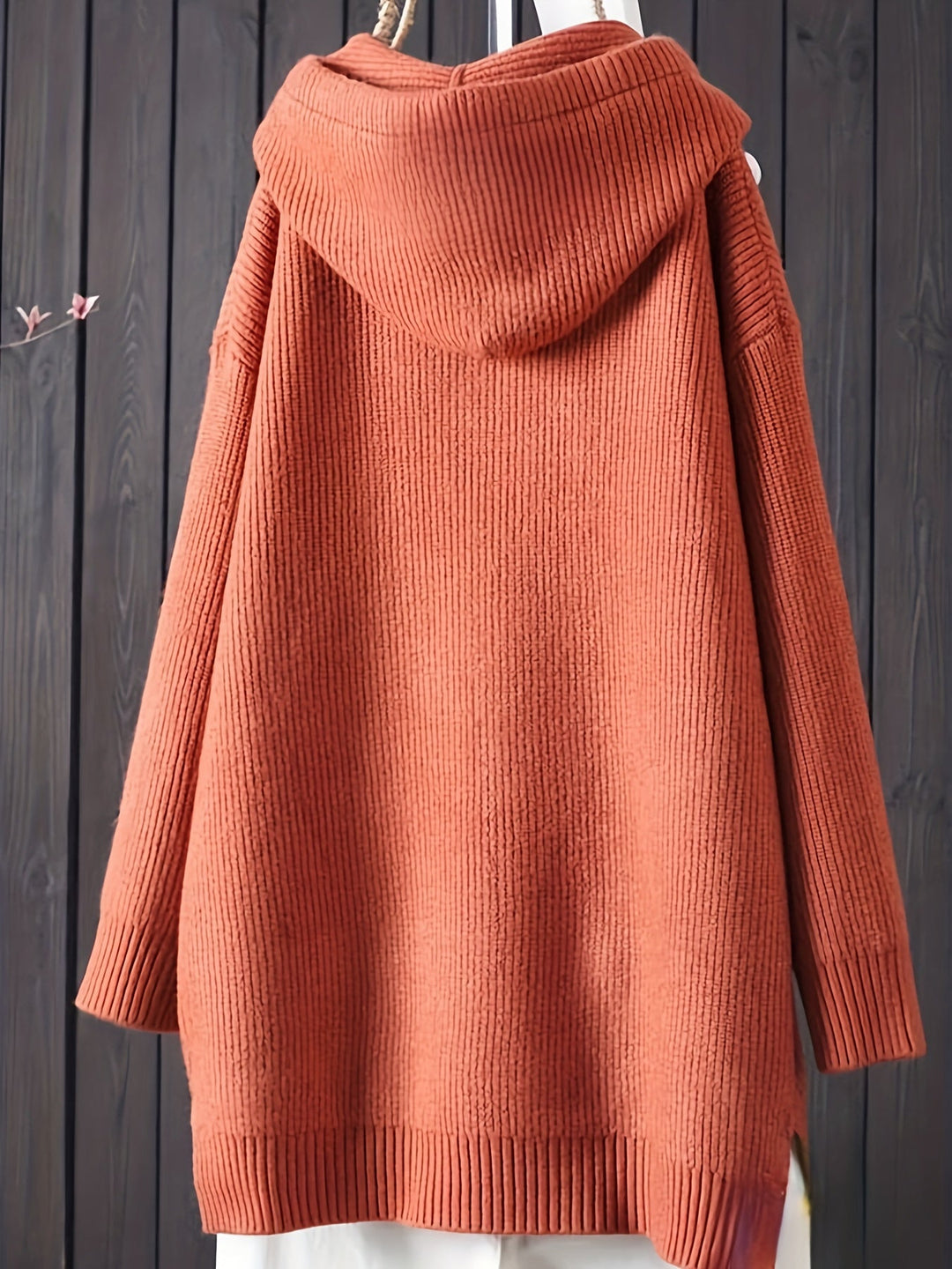 Genivee - Felpa Con Cappuccio Casual a Maniche Lunghe In Maglia