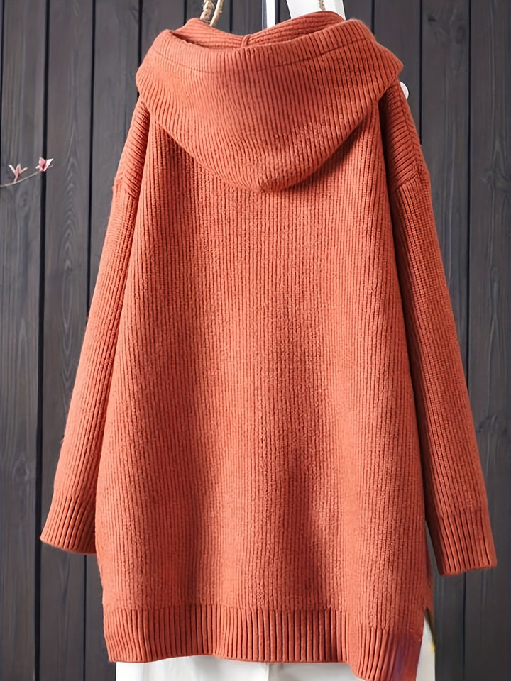 Genivee - Felpa Con Cappuccio Casual a Maniche Lunghe In Maglia